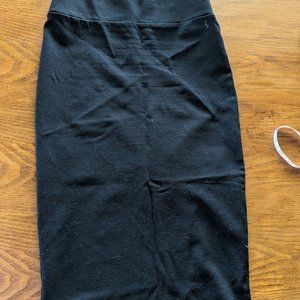 Mid length black skirt